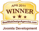 BestWebDesignAgencies Joomla Development winner badge April 2011