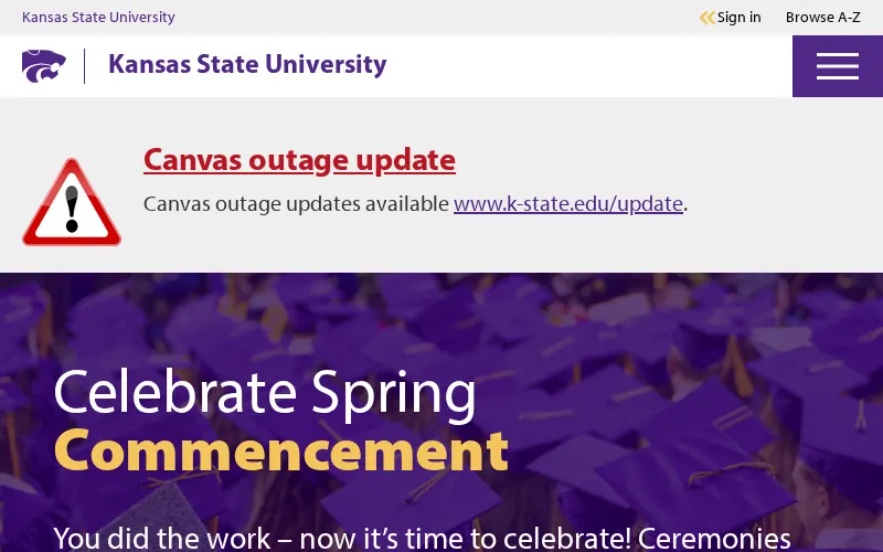 Kansas State University homepage design