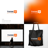 Think In Actions brand logo design by The Turn Group